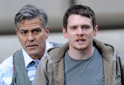 George Clooney (Lee Gates) & Jack O’Connell (Kyle Budweell) 
