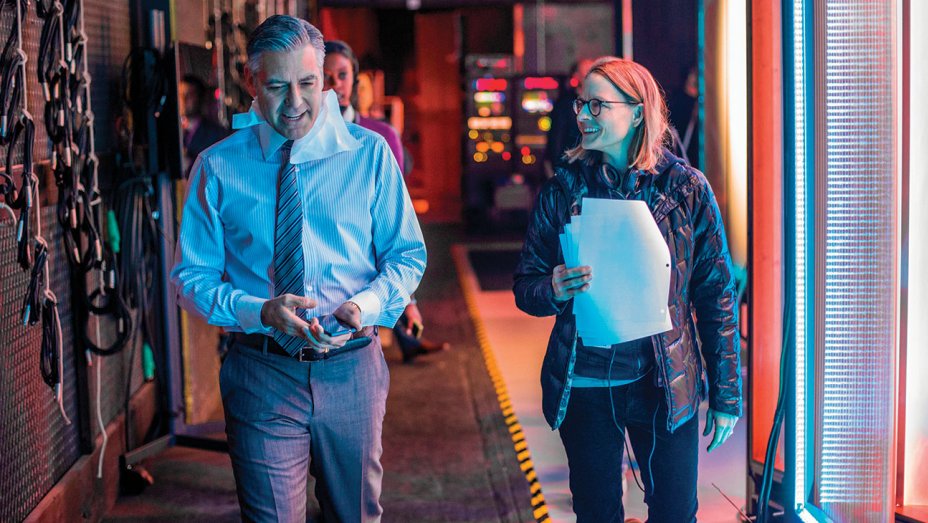 George Clooney e Jodie Foster durante una pausa del set